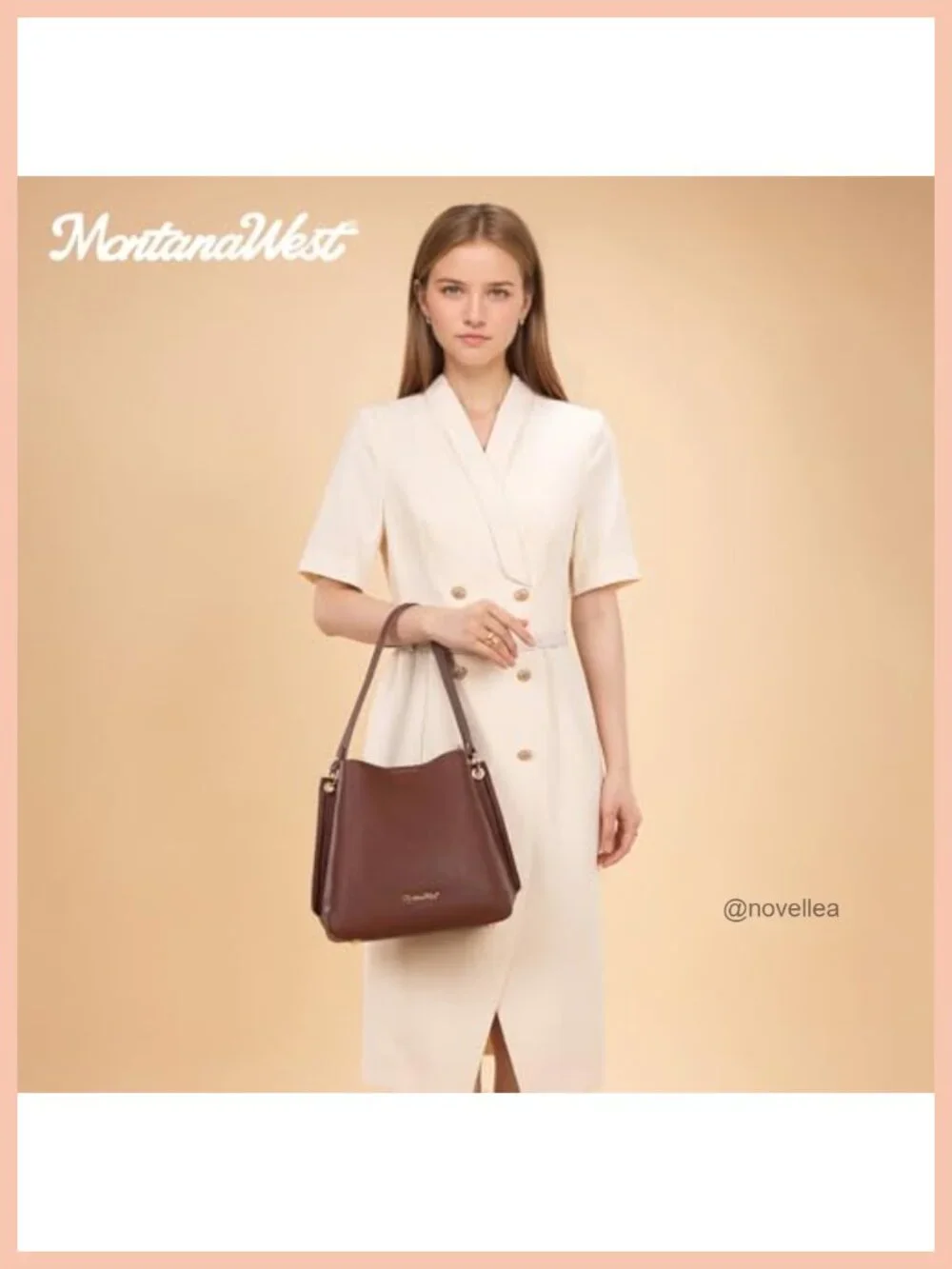 Medium Hobo Bag for Women, 3 Compartments, Faux Leather, Crossbody Strap